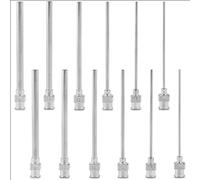 MTQY Luer Lock Lot de 12 aiguilles distributrices à pointe émoussée en acier inoxydable Calibre 8/10/12/14/16/18