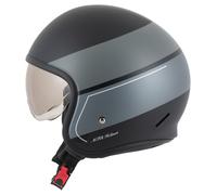 MTR RJ-1 casque jet Mat/Noir/Gris L unisex