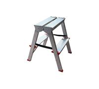 MonMobilierDesign MTRA Escabeau double marchepied en aluminium 2 marches