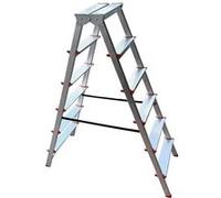 MTRA Escabeau double marchepied en aluminium 6 marches