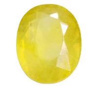 Mtrolls Saphir jaune certifié 4,25 Ratti / Pierre Pukhraj pour homme et femme, taille S, argent sterling, Small, Argent sterling