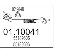 MTS 01.10041 Tuyau d'échappement