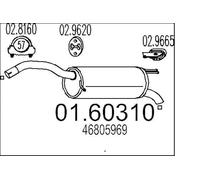 MTS 01.60310 Silencieux arrière