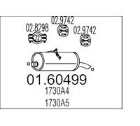 MTS 01.60499 Silencieux arrière