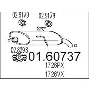 MTS 01.60737 Silencieux arrière