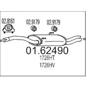 MTS 01.62490 Silencieux arrière