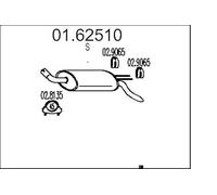 MTS 01.62510 Silencieux arrière