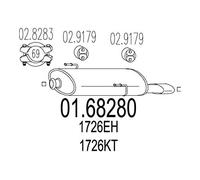 MTS 01.68280 Silencieux arrière