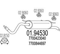 MTS 01.94530 Silencieux arrière