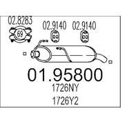 MTS 01.95800 Silencieux arrière