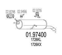 MTS 01.97400 Silencieux arrière