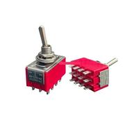 MTS-403 Red 4PDT ON-OFF-ON 12 pins Power Button 3 positions 2A/250VAC 6A 125VAC Rocker Toggle Switch NWPNLXEA(10PCS)