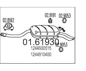 MTS Company 01.61930 Silencieux arrière