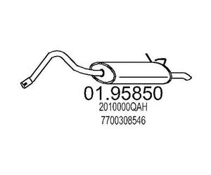 MTS Company 01.95850 Silencieux arrière