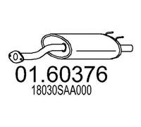 MTS Silencieux arrière Pot d'Échappement 01.60376 820mm 5kg