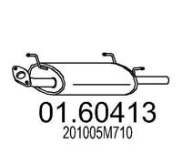 MTS Silencieux arrière Pot d'Échappement 01.60413 pour NISSAN Almera II Berline
