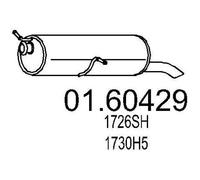 MTS Silencieux arrière Pot d'Échappement 01.60429 pour CITROËN C4 Coupé (LA)