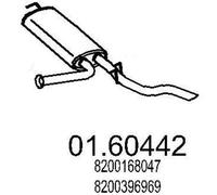 MTS Silencieux arrière Pot d'Échappement 01.60442 pour OPEL Movano A Van (X70)