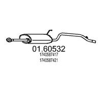 MTS Silencieux arrière Pot d'Échappement 01.60532 pour DAIHATSU TERIOS (J1) 9kg