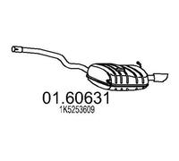MTS Silencieux arrière Pot d'Échappement 01.60631 pour SKODA Octavia II Combi
