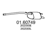 MTS Silencieux arrière Pot d'Échappement 01.60749 pour VW Caddy III Van 1210mm