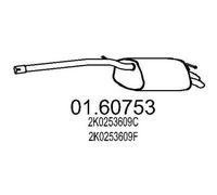 MTS Silencieux arrière Pot d'Échappement 01.60753 1210mm 8,5kg