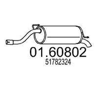 MTS Silencieux arrière Pot d'Échappement 01.60802 pour FIAT GRANDE PUNTO (199)
