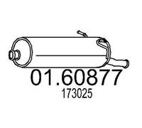 MTS Silencieux arrière Pot d'Échappement 01.60877 810mm 5,6kg
