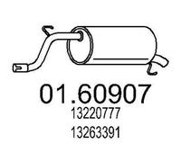 MTS Silencieux arrière Pot d'Échappement 01.60907 pour OPEL Corsa D 3/5 portes