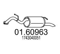 MTS Silencieux arrière Pot d'Échappement 01.60963 pour TOYOTA Yaris 3/5 portes