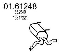 MTS Silencieux arrière Pot d'Échappement 01.61248 pour CHEVROLET CRUZE (J300)