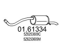 MTS Silencieux arrière Pot d'Échappement 01.61334 1200mm 6,5kg