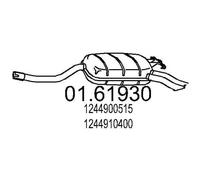 MTS Silencieux arrière Pot d'Échappement 01.61930 1280mm 10,26kg