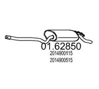 MTS Silencieux arrière Pot d'Échappement 01.62850 1100mm 9,1kg