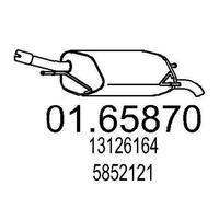 MTS Silencieux arrière Pot d'Échappement 01.65870 680mm 6,61kg