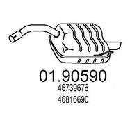 MTS Silencieux arrière Pot d'Échappement 01.90590 pour ALFA ROMEO 147 (937) 7kg