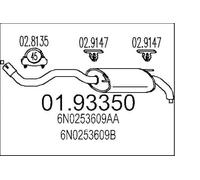 MTS 01.93350 Silencieux arrière