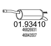 MTS Silencieux arrière Pot d'Échappement 01.93410 pour FIAT Doblo I Cargo (223)