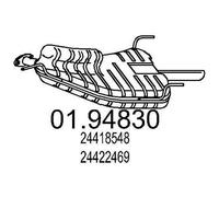 MTS Silencieux arrière Pot d'Échappement 01.94830 pour OPEL Vectra B Berline