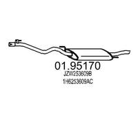 MTS Silencieux arrière Pot d'Échappement 01.95170 pour VW GOLF III (1H1) 1520mm