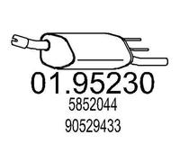 MTS Silencieux arrière Pot d'Échappement 01.95230 pour OPEL Corsa B 3/5 portes