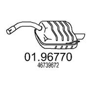 MTS Silencieux arrière Pot d'Échappement 01.96770 pour ALFA ROMEO 147 (937) 8kg