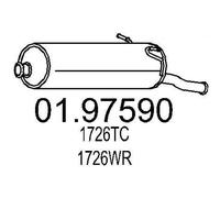MTS Silencieux arrière Pot d'Échappement 01.97590 800mm 7,9kg