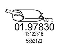 MTS Silencieux arrière Pot d'Échappement 01.97830 pour OPEL Corsa C 3/5 portes