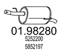 MTS Silencieux arrière Pot d'Échappement 01.98280 pour OPEL Meriva A (X03) 700mm