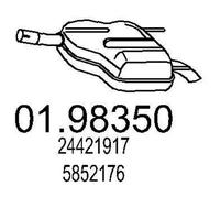 MTS Silencieux arrière Pot d'Échappement 01.98350 pour OPEL Vectra C CC (Z02)