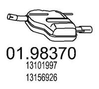 MTS Silencieux arrière Pot d'Échappement 01.98370 pour OPEL Vectra C Caravan