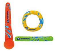 Schildkröt Set de Plongée en Néoprène, 3 Pièces - 1 Anneau, 1 Bâton, 1 Balle, Remplissage de Sable, Souple, se Tiennent Verticalement en Bas, + 970217