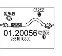 MTS Tuyau De Réparation D’Échappement Avant Pour KIA Rio II JB 1.4 16V 1.6 CVVT
