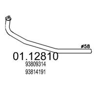 MTS Tuyau d'échappement Ligne d'échappement 01.12810 avant pour IVECO 1300mm